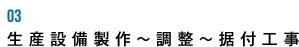 03　生産設備製作～調整～据付工事